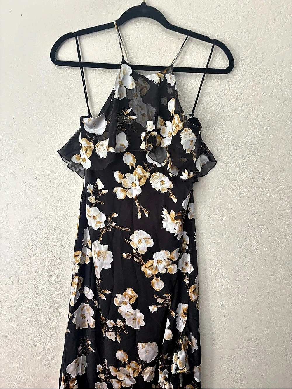 Alice + Olivia Floral Maxi Dress in Black & White Size 2 NWT - Picture 3 of 11